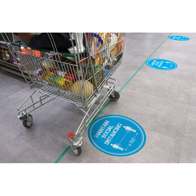 Floor Decal, Social Distancing, Choose From 5 Designs