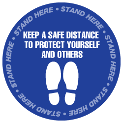 Floor Decal, Social Distancing, Choose From 5 Designs