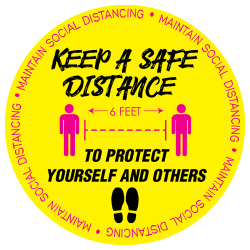 Floor Decal, Social Distancing, Choose From 5 Designs