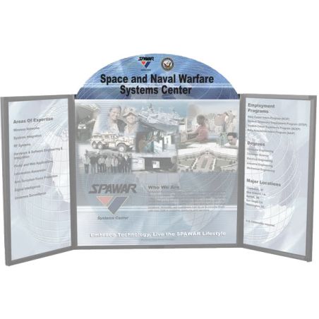 Curved header for Voyager displays