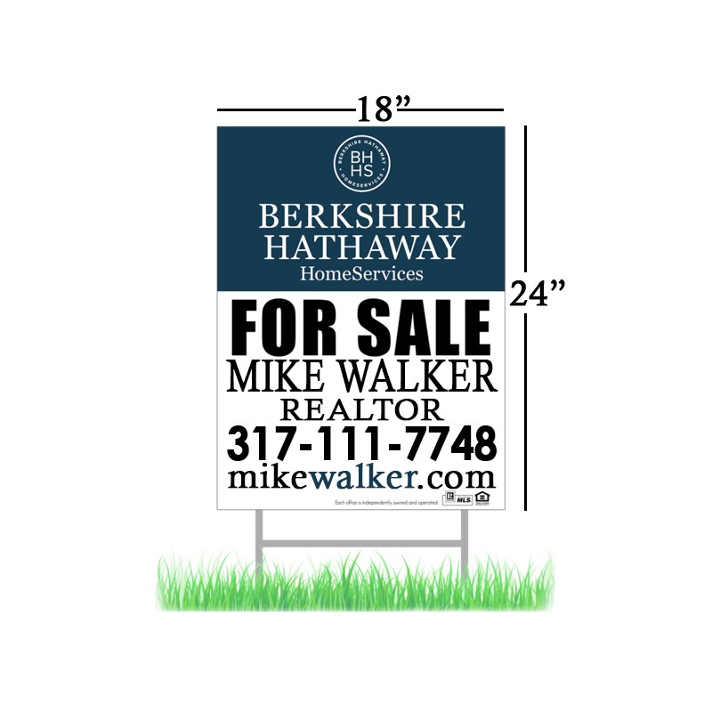 Full Color 18 x 24 Custom Printed Yard Signs