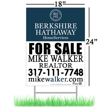 Full Color 18 x 24 Custom Printed Yard Signs
